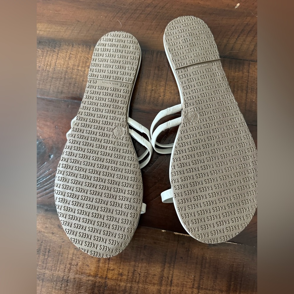 TKEES Cream Strappy Sandals - Picture 3 of 3